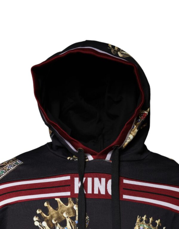 Dolce & Gabbana Multicolor Crown Hooded Sweatshirt Sweater - Image 3