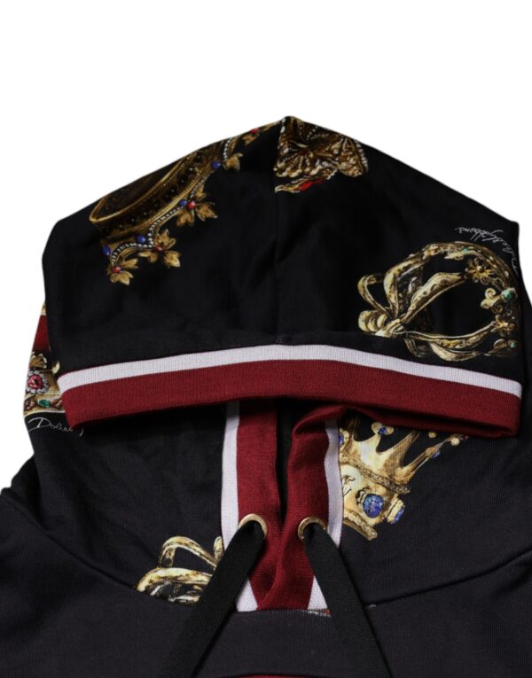 Dolce & Gabbana Multicolor Crown Hooded Sweatshirt Sweater - Image 6