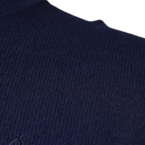 Dolce & Gabbana Blue Wool Knit Turtleneck Pullover Sweater