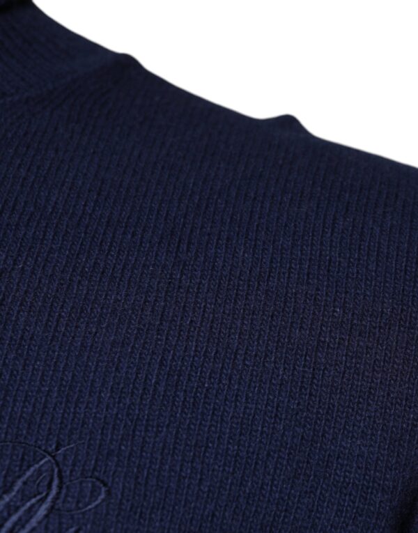 Dolce & Gabbana Blue Wool Knit Turtleneck Pullover Sweater - Image 4