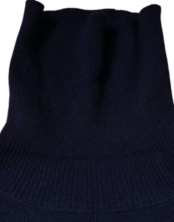 Dolce & Gabbana Blue Wool Knit Turtleneck Pullover Sweater - Image 6