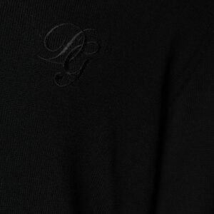 Dolce & Gabbana Black Wool Knit Crew Neck Pullover Sweater