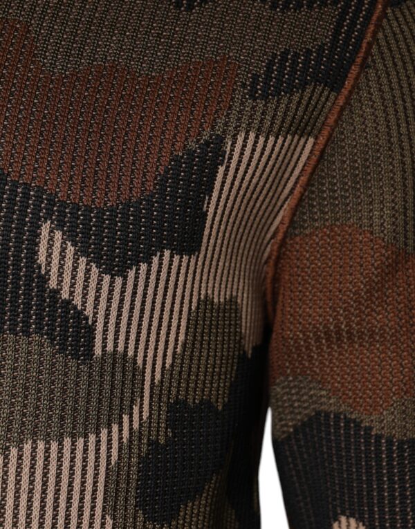 Dolce & Gabbana Multicolor Camouflage Men Pullover Sweater - Image 4