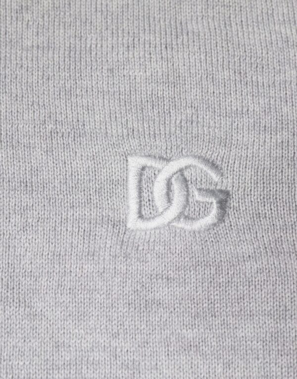 Dolce & Gabbana Light Gray Wool Crew Neck Pullover Sweater - Image 7