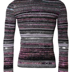 Dolce & Gabbana Multicolor Stripes Crew Neck Pullover Sweater