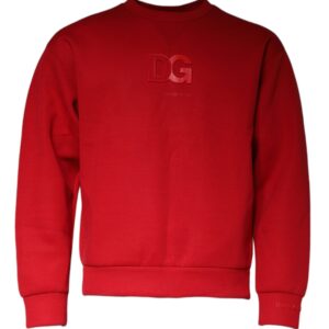 Dolce & Gabbana Maroon DG Logo Cotton Sweatshirt Sweater