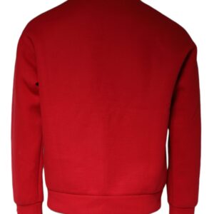 Dolce & Gabbana Maroon DG Logo Cotton Sweatshirt Sweater