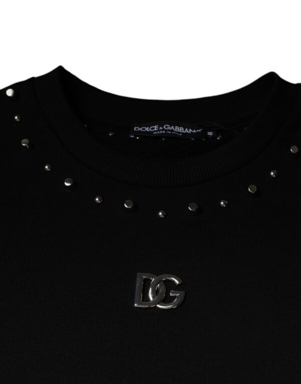 Dolce & Gabbana Black Logo Stud Pullover Sweatshirt Sweater - Image 6