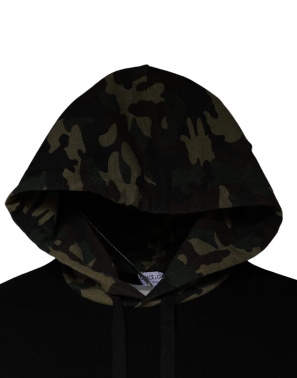 Dolce & Gabbana Black Camouflage Hooded Sweatshirt Sweater - Image 3