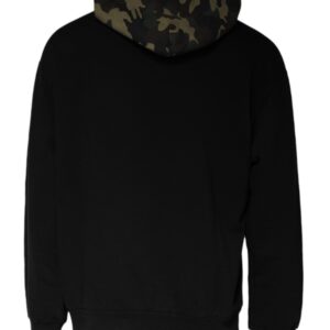 Dolce & Gabbana Black Camouflage Hooded Sweatshirt Sweater