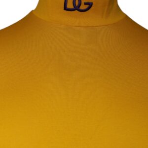 Dolce & Gabbana Yellow DG Long Sleeve Turtleneck Pullover Sweater