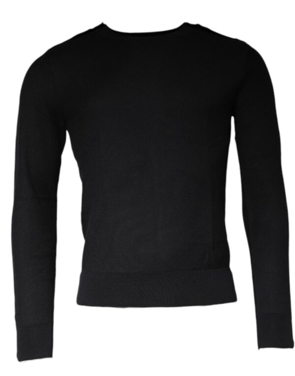 Dolce & Gabbana Black Long Sleeve Crew Neck Pullover Sweater - Image 2