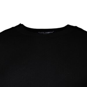 Dolce & Gabbana Black Long Sleeve Crew Neck Pullover Sweater