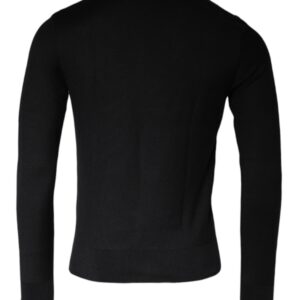 Dolce & Gabbana Black Long Sleeve Crew Neck Pullover Sweater