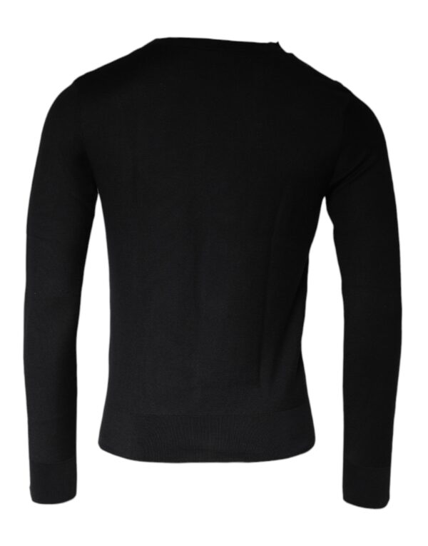 Dolce & Gabbana Black Long Sleeve Crew Neck Pullover Sweater - Image 5