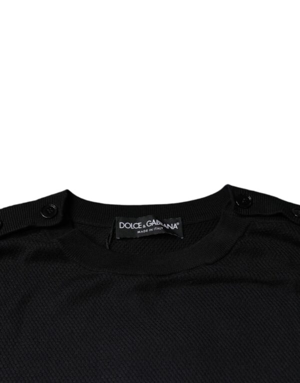 Dolce & Gabbana Black Long Sleeve Crew Neck Pullover Sweater - Image 6