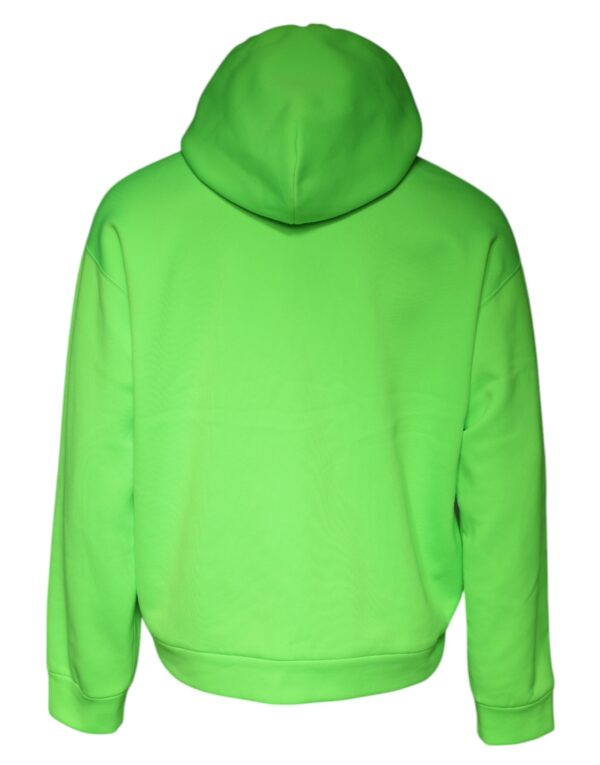 Dolce & Gabbana Green Logo Hooded Pullover Men Sweatshirt Sweater - Image 5