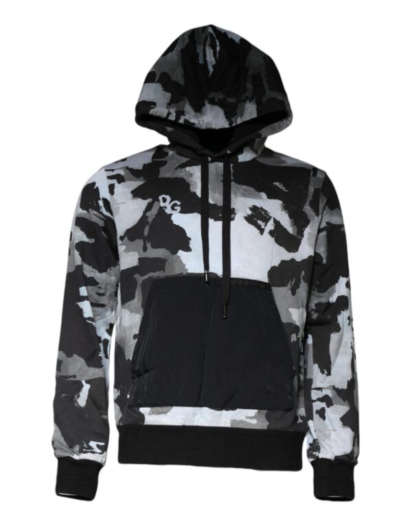 Dolce & Gabbana Multicolor Camouflage Men Hooded Sweater - Image 2