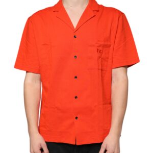 Dolce & Gabbana Orange Cotton Button Down Casual Polo Shirt