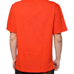 Dolce & Gabbana Orange Cotton Button Down Casual Polo Shirt