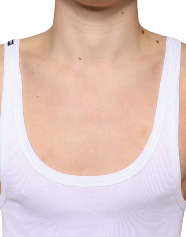 Dolce & Gabbana White Tank Sleeveless Round Neck T-shirt - Image 5