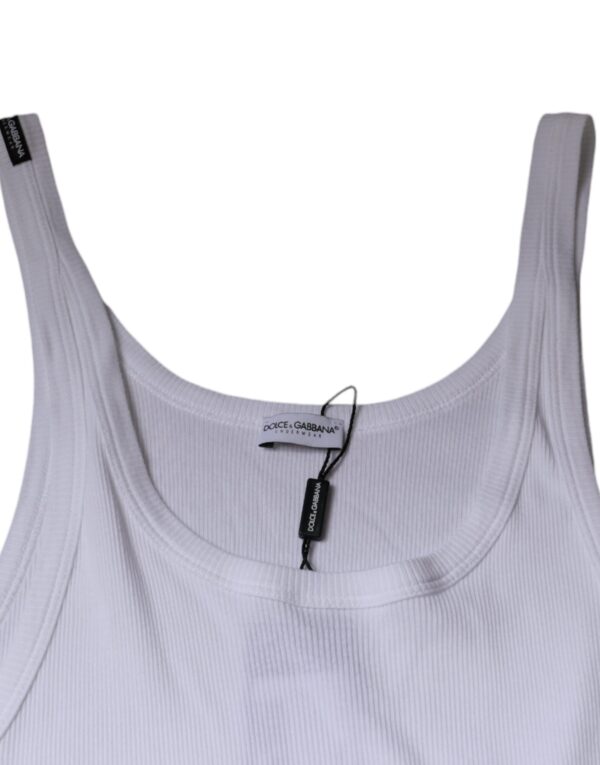 Dolce & Gabbana White Tank Sleeveless Round Neck T-shirt - Image 6