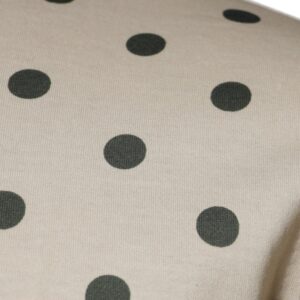 Dolce & Gabbana Beige Graphic Print Polka Dot Cotton T-shirt