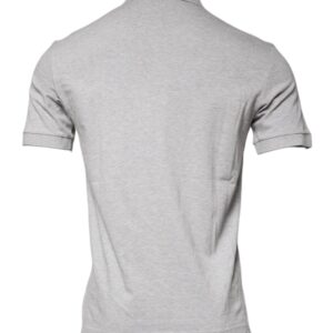 Dolce & Gabbana Gray Crown Collared Short Sleeve Polo T-shirt