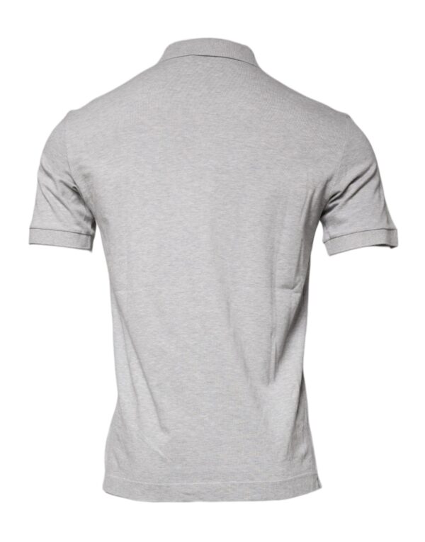 Dolce & Gabbana Gray Crown Collared Short Sleeve Polo T-shirt - Image 5