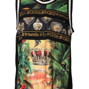 Dolce & Gabbana Multicolor Tropical Sleeveless Tank T-shirt