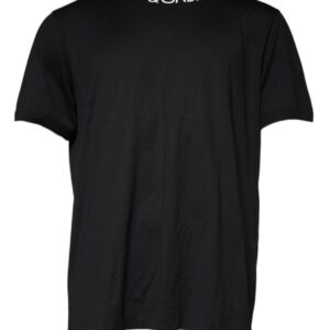 Dolce & Gabbana Black Logo Shorts Sleeves Crewneck T-shirt