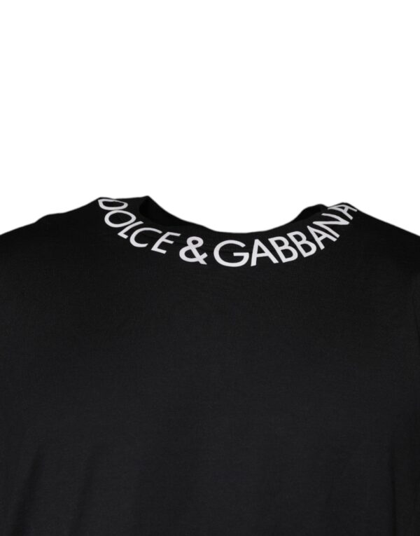 Dolce & Gabbana Black Logo Shorts Sleeves Crewneck T-shirt - Image 3