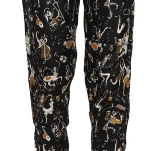 Dolce & Gabbana Elegant High Waist Tapered Silk Pants