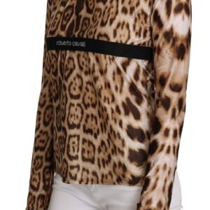 Roberto Cavalli Elegant Leopard Long Sleeve Top