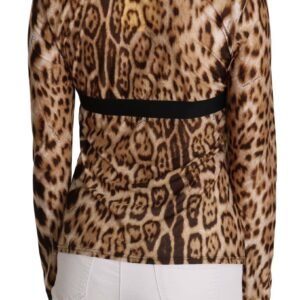 Roberto Cavalli Elegant Leopard Long Sleeve Top