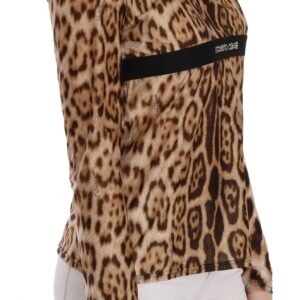 Roberto Cavalli Elegant Leopard Long Sleeve Top