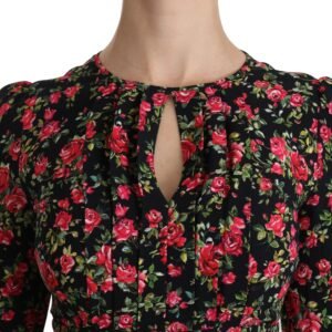 Dolce & Gabbana Floral A-Line Viscose Knee Length Dress