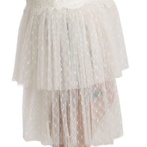 Dolce & Gabbana Elegant White Lace High-Waist Skirt