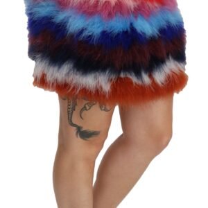 Dolce & Gabbana Chic Feather Embellished High Waist Skirt