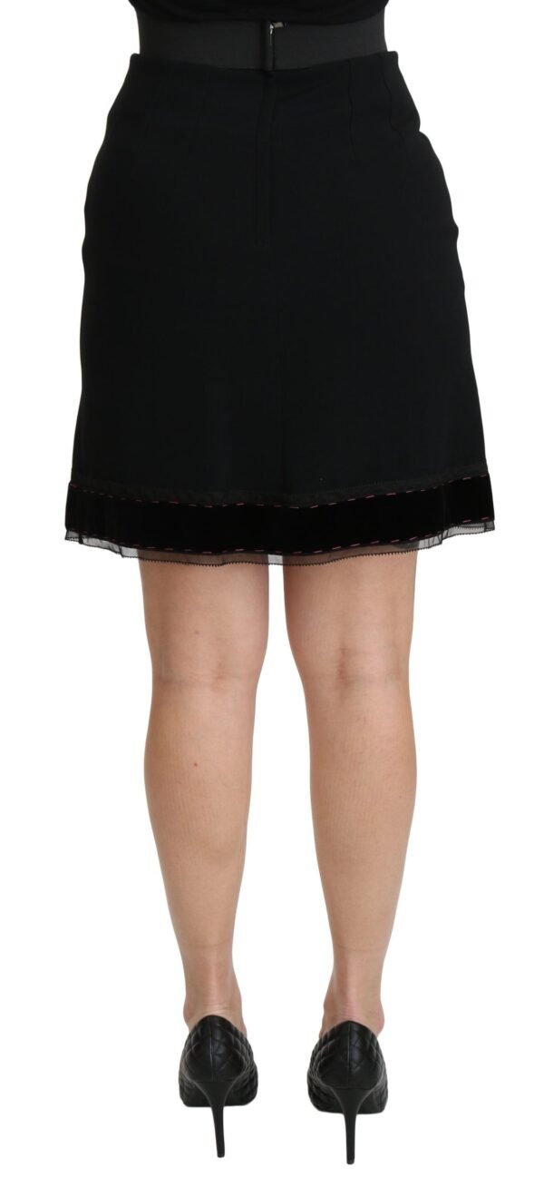 Dolce & Gabbana Elegant High-Waist Black Skirt - Image 2