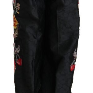 Dolce & Gabbana Elegant High Waist Wide Leg Floral Pants