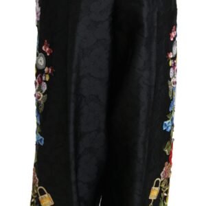 Dolce & Gabbana Elegant High Waist Wide Leg Floral Pants