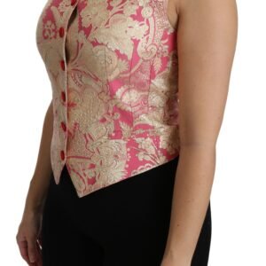 Dolce & Gabbana Elegant Silk Blend V-Neck Vest Top