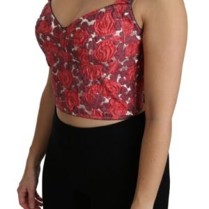 Dolce & Gabbana Elegant Floral Brocade Cropped Top