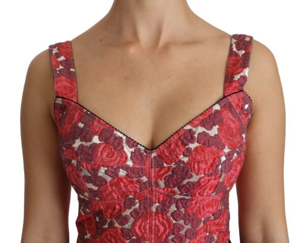 Dolce & Gabbana Elegant Floral Brocade Cropped Top - Image 5