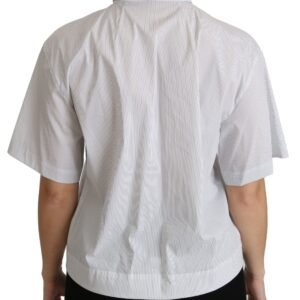 Dolce & Gabbana Elegant White Cotton Polo Top