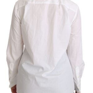 Dolce & Gabbana Elegant White Turtle Neck Polo Top