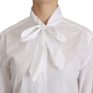 Dolce & Gabbana Elegant White Turtle Neck Polo Top