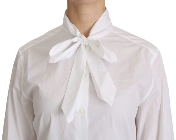 Dolce & Gabbana Elegant White Turtle Neck Polo Top - Image 5