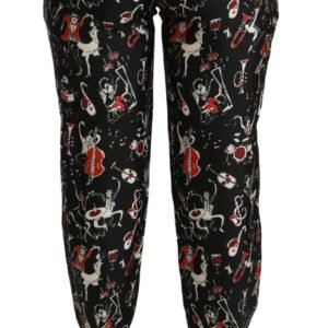 Dolce & Gabbana Sleek Silk Slim-Fit Mid-Waist Pants